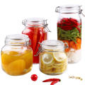 Glass Jar Clip Lid Bottle Jam Storage Container Air Tight Seal Jars